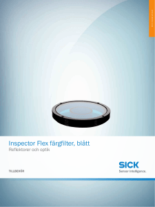 Reflektorer och optik Inspector Flex färgfilter, blått, Onlinedatablad