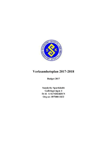 Verksamhetsplan 2017-2018