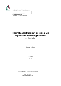 Plasmakoncentrationen av atropin vid topikal administrering