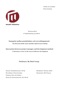 Samspelet mellan projektledare och utvecklingsmetod – Interaction