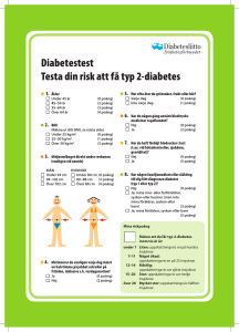 Diabetestest Testa din risk att få typ 2-diabetes