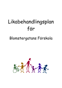 Plan för lika rättigheter Blomstergatans förskola