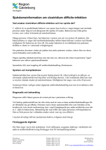 Sjukdomsinformation om clostridium difficile-infektion