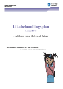 Likabehandlingsplan