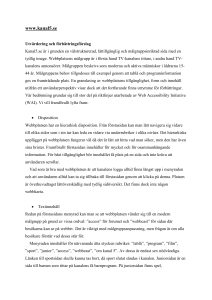 Tillgänglighet