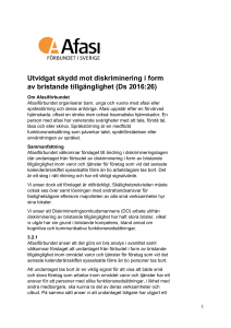 Utvidgat skydd mot diskriminering i form av bristande tillgänglighet