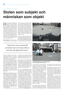 Stolen som subjekt och människan som objekt