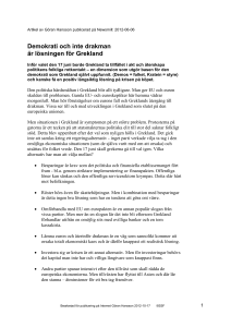Demokrati och inte drakman är lösningen för Grekland