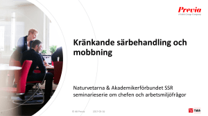 Previas presentation om kränkande särbehandling
