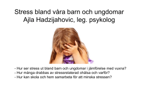 Stress bland våra barn och ungdomar
