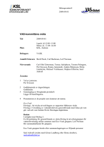Mötesprotokoll VASK 090901