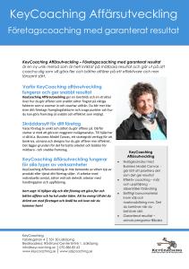 KeyCoaching Affärsutveckling - Företagscoaching med garanterat