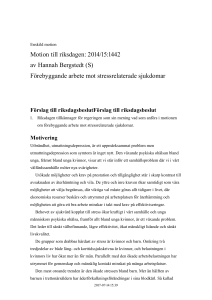 Förebyggande arbete mot stressrelaterade sjukdomar