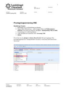 Provtagningsanvisning VRE