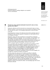 Yttrande över remiss angående betänkandet Immunitet för stater och