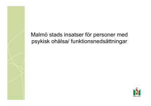 Malmö stads insatser för personer med psykisk ohälsa