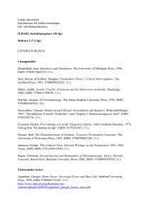 Litteraturlista - Filosofiska institutionen