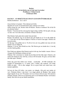 Rachav - Korskyrkan i Mariestad