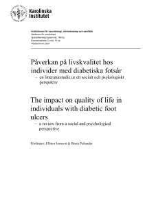 Påverkan på livskvalitet hos individer med diabetiska
