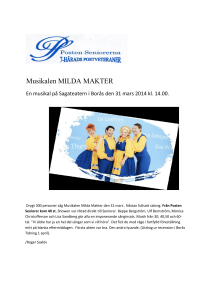 Musikalen MILDA MAKTER