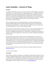 Junior Analytiker – Internet of Things