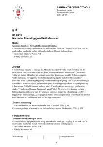 § 11 Markavtal fiberutbyggnad Mölndals stad