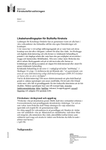 Rutiner för att upptäcka diskriminering och annan