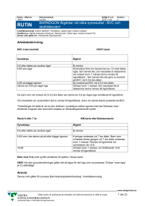 BARNÖGON Åtgärder vid olika synresultat - BVC och