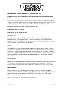 Pressrelease Snövit Sverigeturné