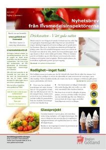 Nyhetsbrev från livsmedelsinspektörerna