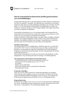 Plan för systematiskt kvalitetsarbete
