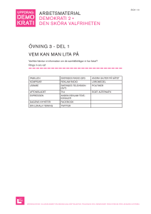 arbetsmaterial demokrati 2 • den sköra valfriheten övning 3