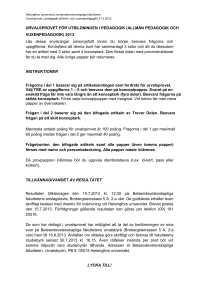 ALLMÄN PEDAGOGIK OCH VUXENPEDAGOGIK