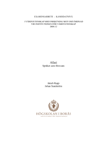 Afasi - BADA - Högskolan i Borås
