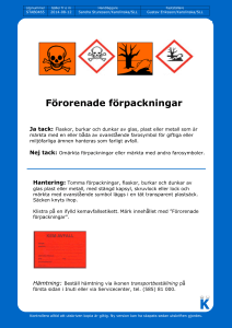 Förorenade förpackningar