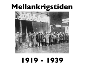 Mellankrigstiden 1919 - 1939
