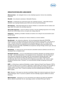 ordlista/nyckelord lungcancer
