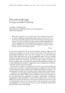 Det redovisade jaget - Open Journal Systems at Lund University