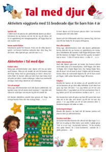 Aktiviteter i Tal med djur
