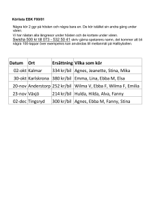 Körlista F00/01 hösten 2016