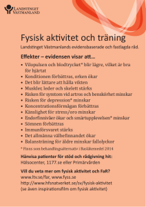 Fysisk aktivitet och träning