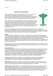 Endokrina pankreastumörer - Svensk Kirurgisk Förening