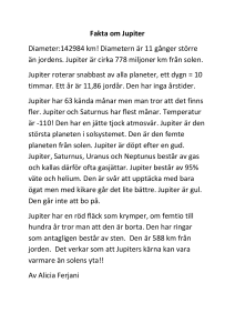 Fakta om Jupiter Diameter:142984 km! Diametern är 11 gånger