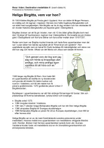 Heliga Birgitta, vem var hon?