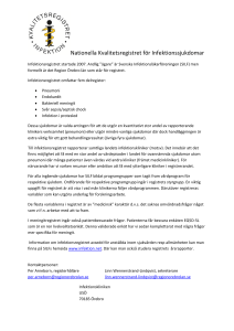 Nationella Kvalitetsregistret för Infektionssjukdomar