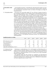 2. Ekonomiska utsik- ter 2.1. Konjunkturutsikter 2.2. Utsikterna för
