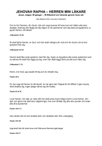 jehovah rapha – herren min läkare