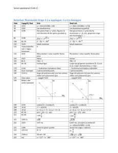 Rättelser Matematik Origo 4 2:a upplagan, 1:a tryckningen