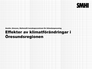 Effekter av klimatförändringar i Öresundsregionen