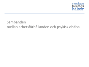 Psykisk Ohälsa i arbetslivet